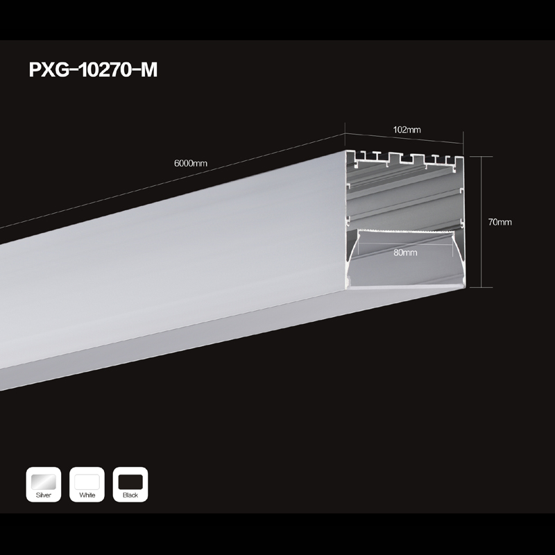 PC mờ che khung nhôm hồ sơ LED ánh sáng tuyến tính